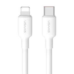 SJ610   Cable de Datos U84  Tipo C a Lightning  PD 20W  1M  Blanco  USAMS