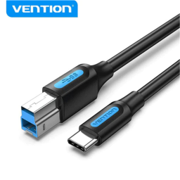 CQVBF Cable USB 3.0-C Macho a B Macho   Negro  1M  Vention