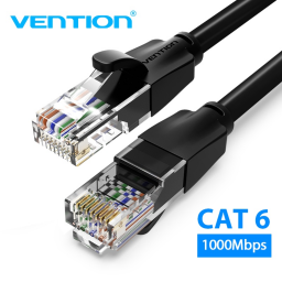 IBEBK Cable Patch Cat.6 UTP 8M   Negro  Vention
