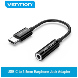 Adaptador USB-C a 3.5mm   MachoHembra  0.1M  Negro  BGIBA  Vention