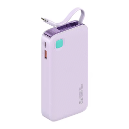 CD224   Power Bank  10000mAh  Cable Retrctil  Tipo C  Violeta  USAMS