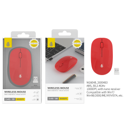 Mouse inalmbrico NG6048   2.4G 3D  Rojo  One+