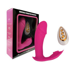 Vibrador Silicona Doble Estimulador con Control   Fucsia  YS-BE086 Adulto