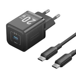 TZ-FEPB0-EU-01 Cargador de Pared GaN Tipo C a USB-C   20W  Negro  Vention