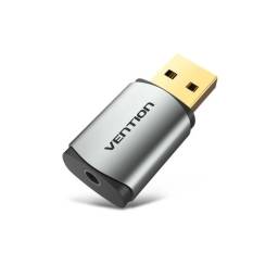 CDLH0 Tarjeta de Sonido USB Externa  (OMTP-CTIA)   Gris  Vention