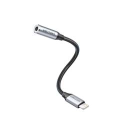 BMBHA Adaptador de Audio Lightning Macho a Jack 3.5mm   0.1M  Gris  Vention