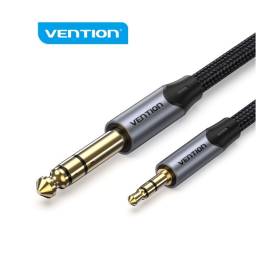 BAUHG Cable de Audio 3.5 mm TRS Macho a 6.35 mm Macho   1.5M  Gris  Vention