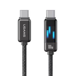 SJ744   Cable de Datos Meteor Series  USB C a Tipo C  100W  1.2M  Gris  USAMS