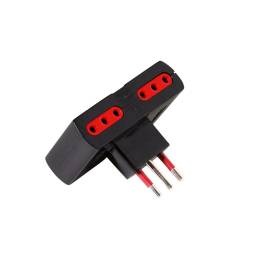 Adaptador x 4 3L a Ficha 3L   Negro  Conatel