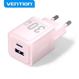 FEQP0-EU Cargador de Pared USB-C + USB-A GaN   30W30W  Rosado  Vention