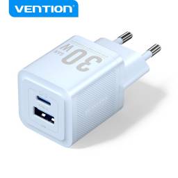 FEQL0-EU Cargador de Pared USB-C + USB-A GaN   30W30W  Azul  Vention