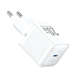 FEPW0-EU Cargador de Pared USB-C GaN   20W  Blanco  Vention