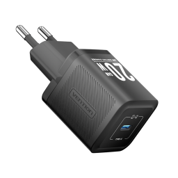 FEPB0-EU Cargador de Pared USB-C GaN   20W  Negro  Vention