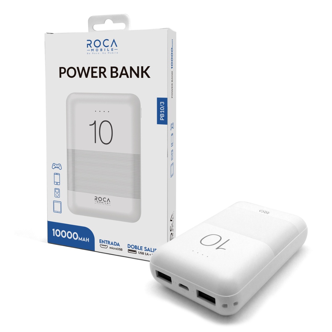 Cargador Portatil Power Bank Roca 20000 Mah Con Lcd 2 Usb