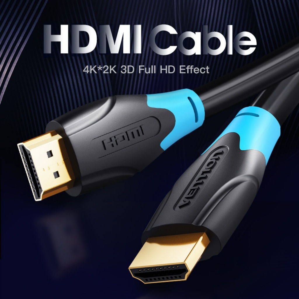 Cable hdmi 2.0 4k portatil vention aaibi/ hdmi macho - hdmi macho